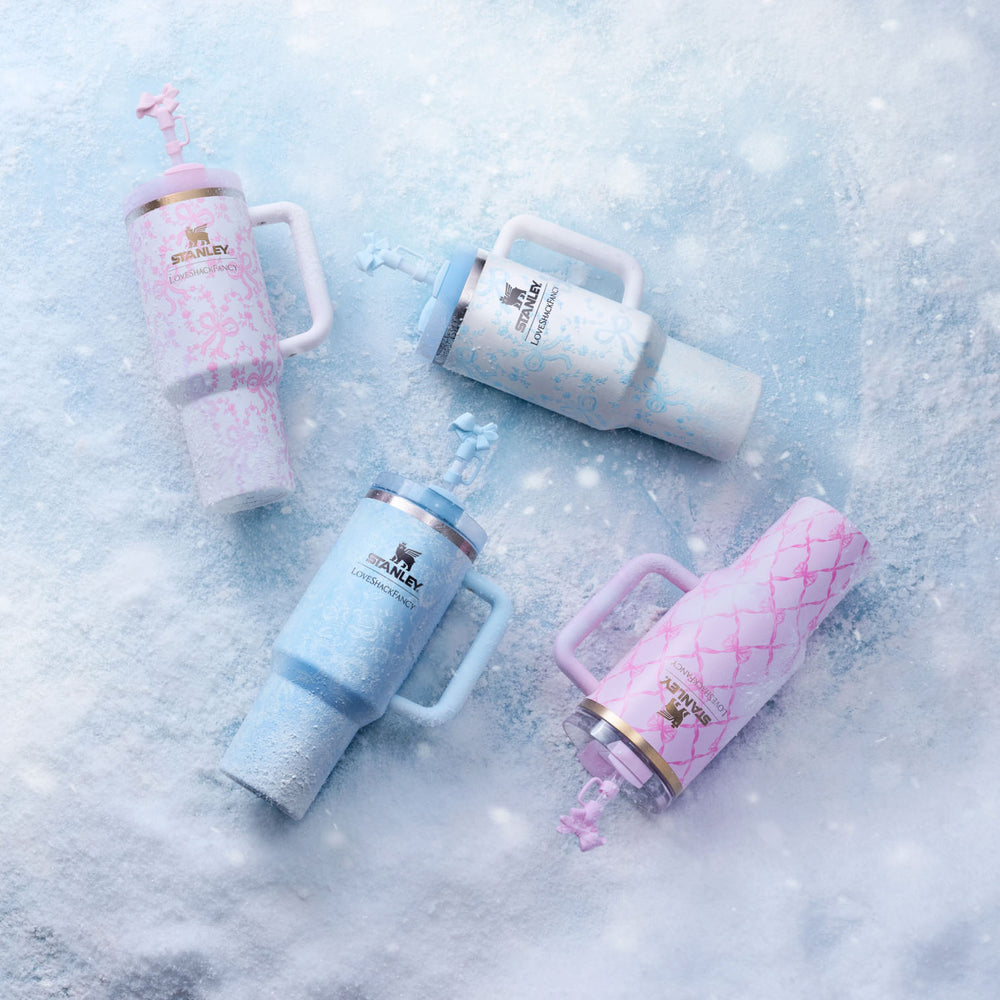 Stanley 1913 Stanley 1913 x LoveShackFancy Holiday Quencher® H2.0  FlowState™ Tumbler 40 OZ in Coquette Bow Chantilly | View 5