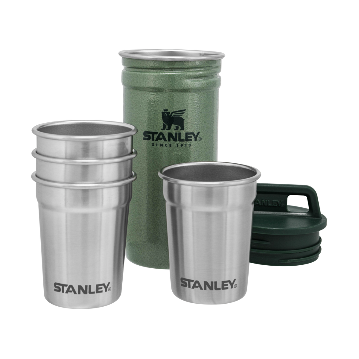 Stanley 1913 Adventure Nesting Shot Glass Set in Hammertone Green