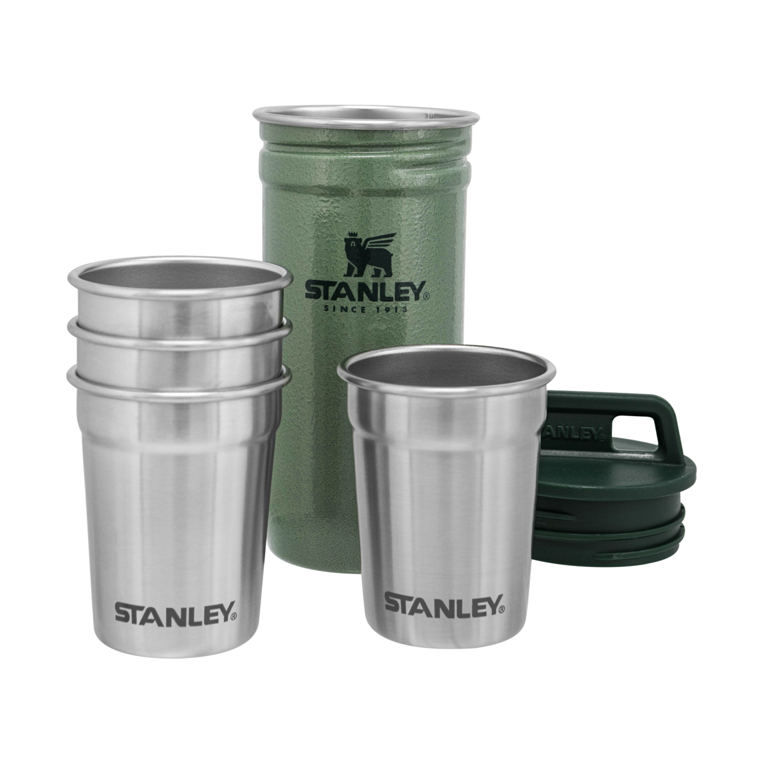 Stanley 1913 Adventure Nesting Shot Glass Set in Hammertone Green | View 1