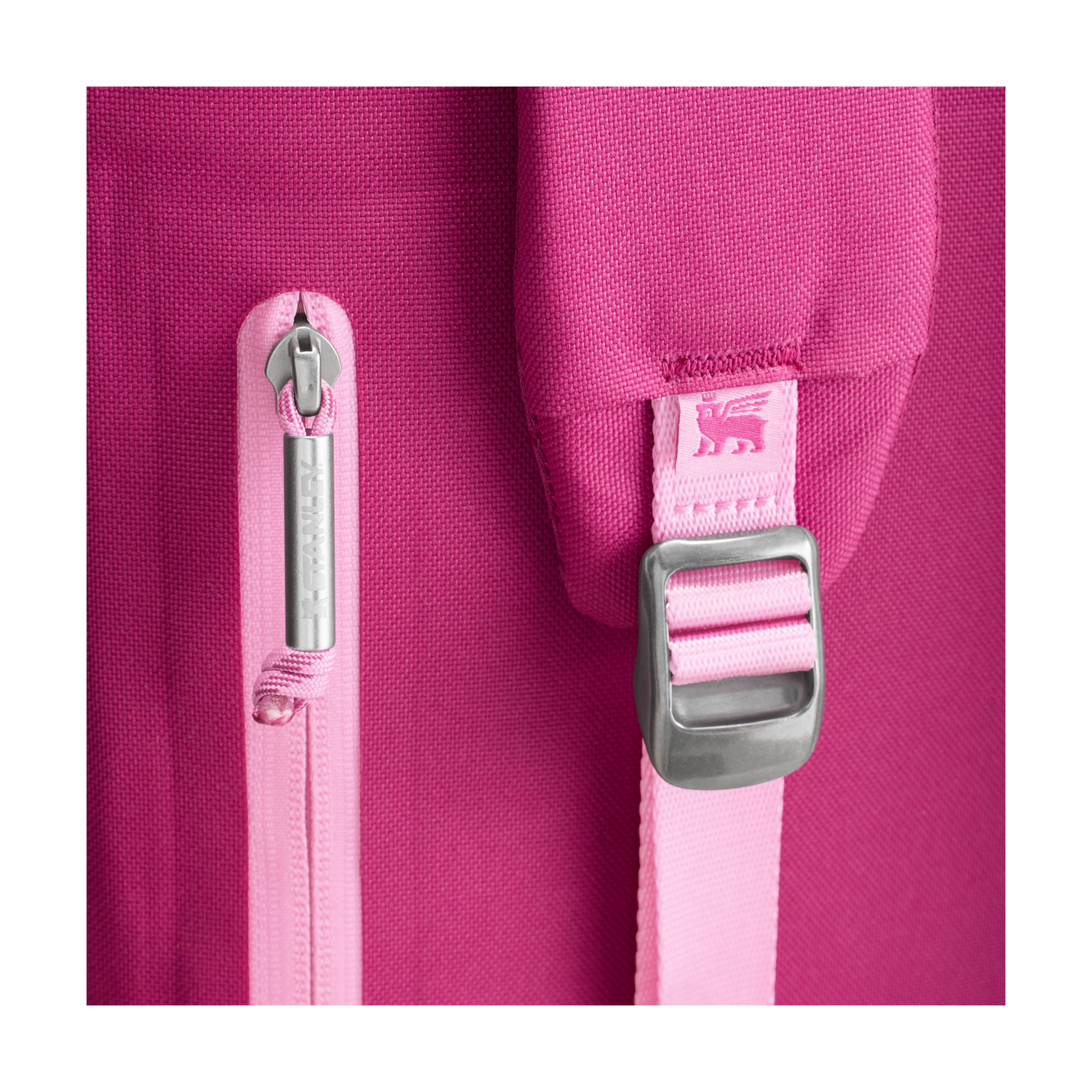 Stanley 1913 The All Day Madeleine Midi Cooler Backpack 20 Can 14.8 QT 14.0 L in Fuchsia | View 3