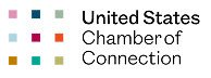 United States Chamber of Connection logo with colorful dot grid pattern