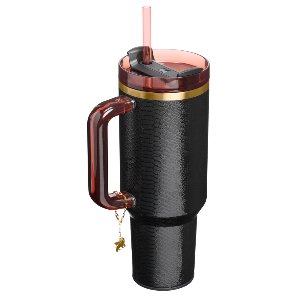 Stanley 1913 The Quencher® Luxe H2.0 FlowState™ Tumbler 40 OZ in Black Snakeskin