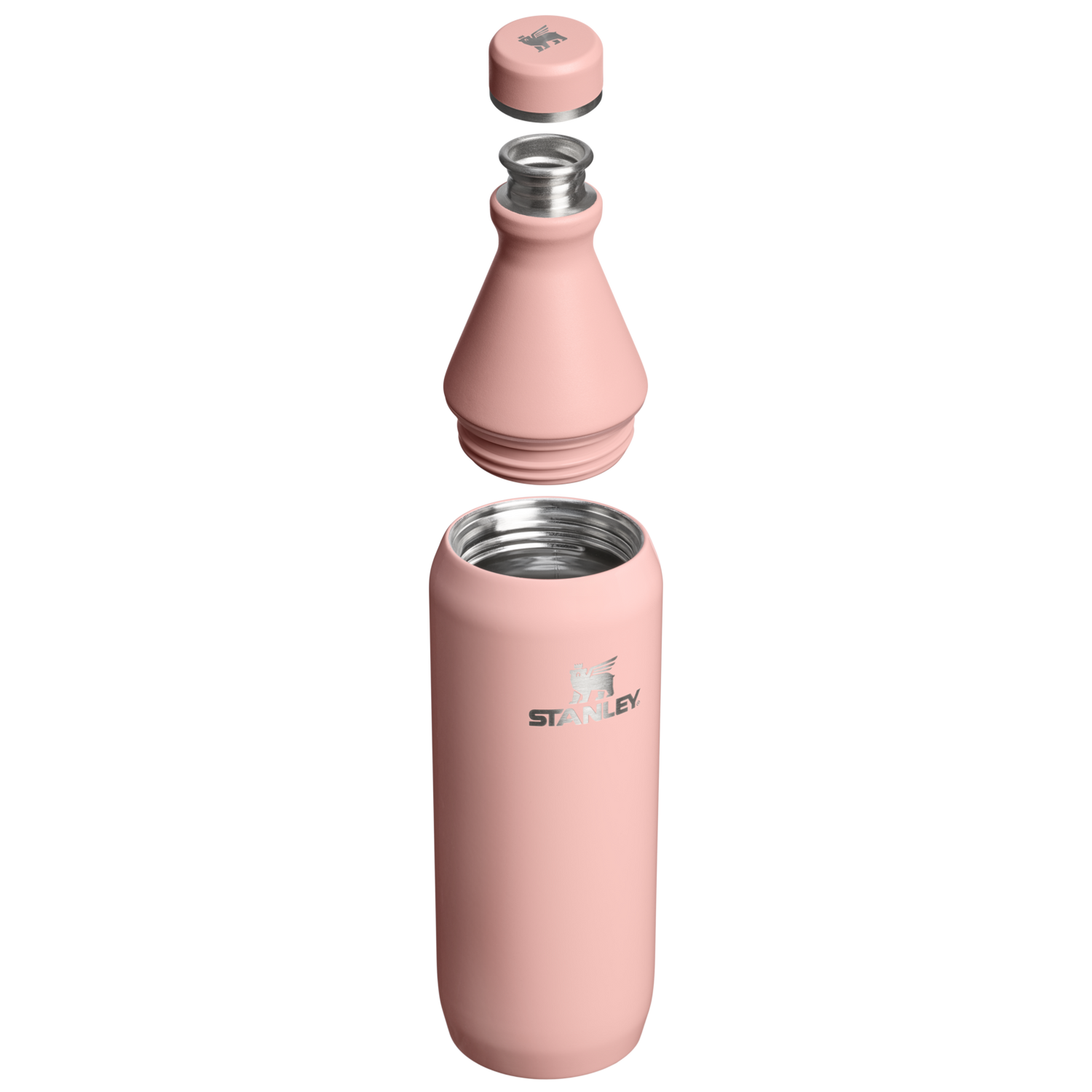 Stanley 1913 All Day Slim Bottle 20 OZ in Peach Rose Gloss | View 2
