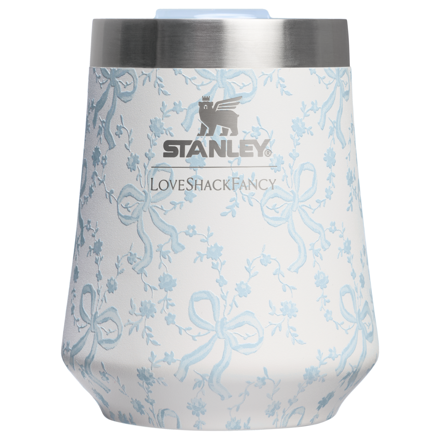 Stanley 1913 Stanley 1913 x LoveShackFancy Holiday The Reserve Wine Tumbler Set 11 OZ (2-pack) in Coquette Bow Winter Ice | View 2