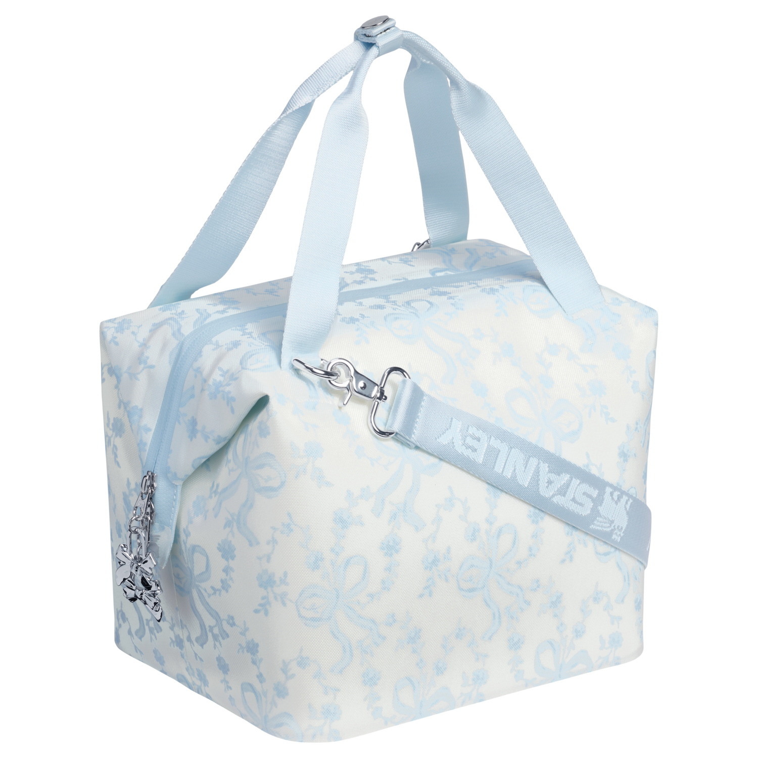 Stanley 1913 Stanley 1913 x LoveShackFancy Holiday All Day Julienne Mini Cooler 10 Can 7.4 QT 7.0 L in Coquette Bow Winter Ice | View 2