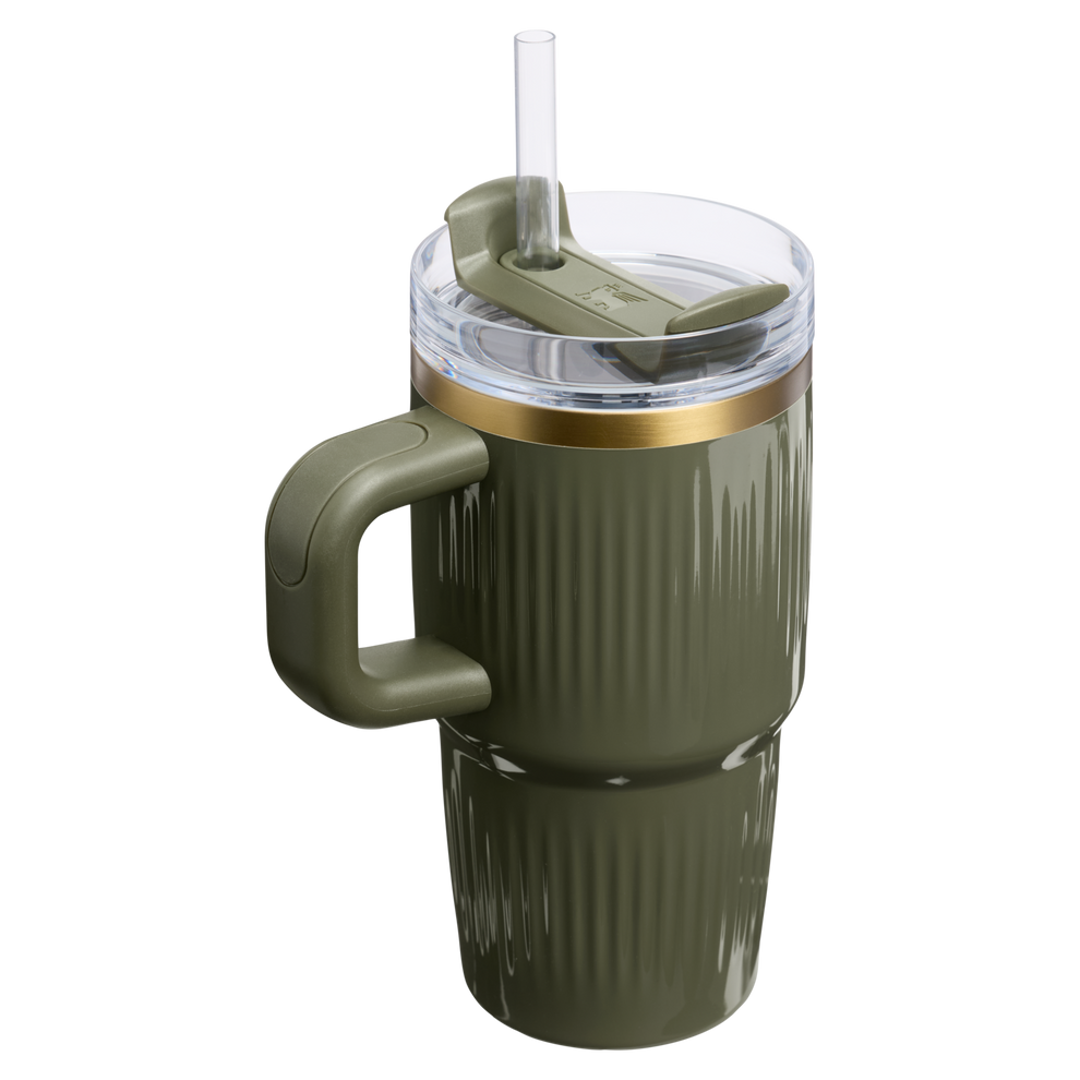 Stanley 1913 The Quencher® H2.0 Fluted Tumbler with Handle 20 OZ in Cypress Gloss