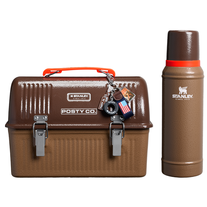 Stanley 1913 The Post Malone x Stanley Legendary Classic Bottle and Lunch Box Set in Post Malone Hammertone Coyote Brown
