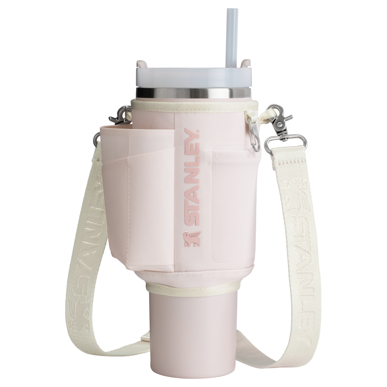 Stanley 1913 The All Day 40 OZ Quencher Carry-All in Rose Quartz | View 1