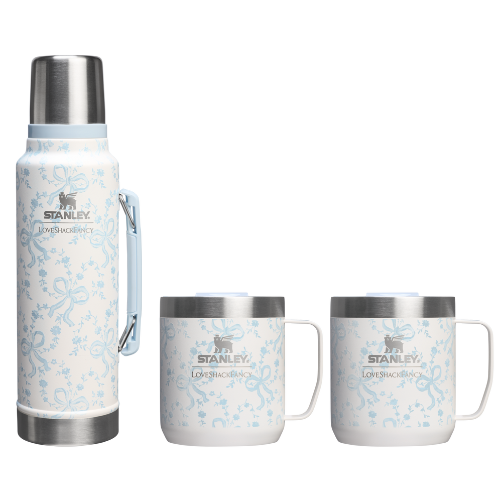 Stanley 1913 Stanley 1913 x LoveShackFancy Holiday The Everyday Cocoa Set in Coquette Bow Winter Ice | View 1