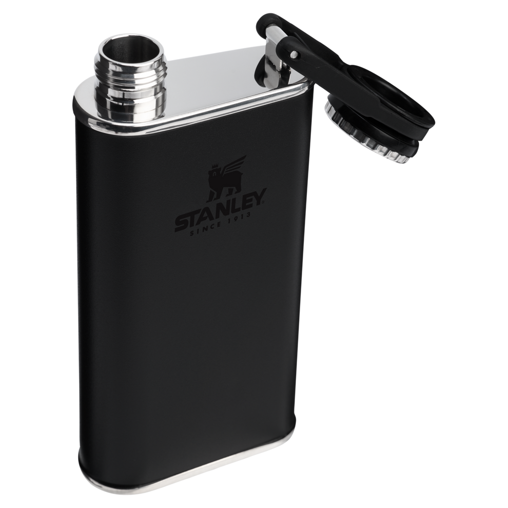 Stanley 1913 Classic Easy Fill Wide Mouth Flask 8 OZ in Black 2.0