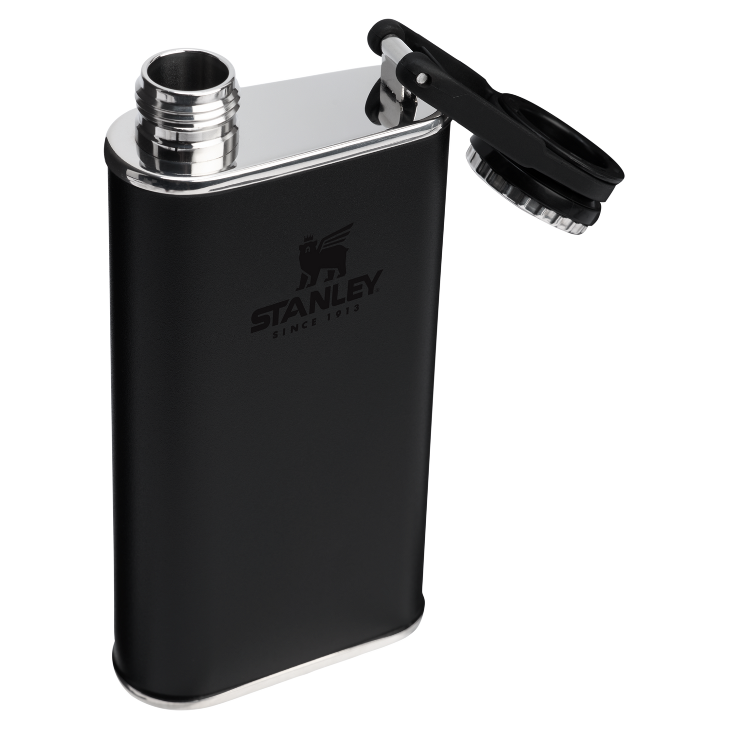 Stanley 1913 Classic Easy Fill Wide Mouth Flask 8 OZ in Black 2.0 | View 2
