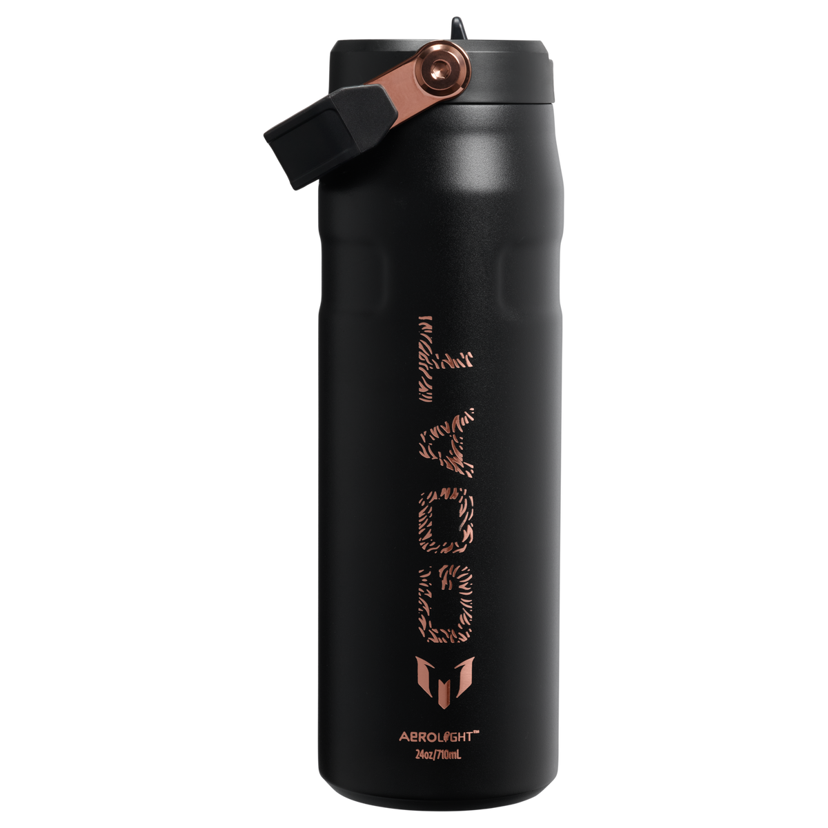 Stanley 1913 The Messi x Stanley IceFlow™ Flip Straw 2.0 Bottle 24 OZ in Messi GOAT Black