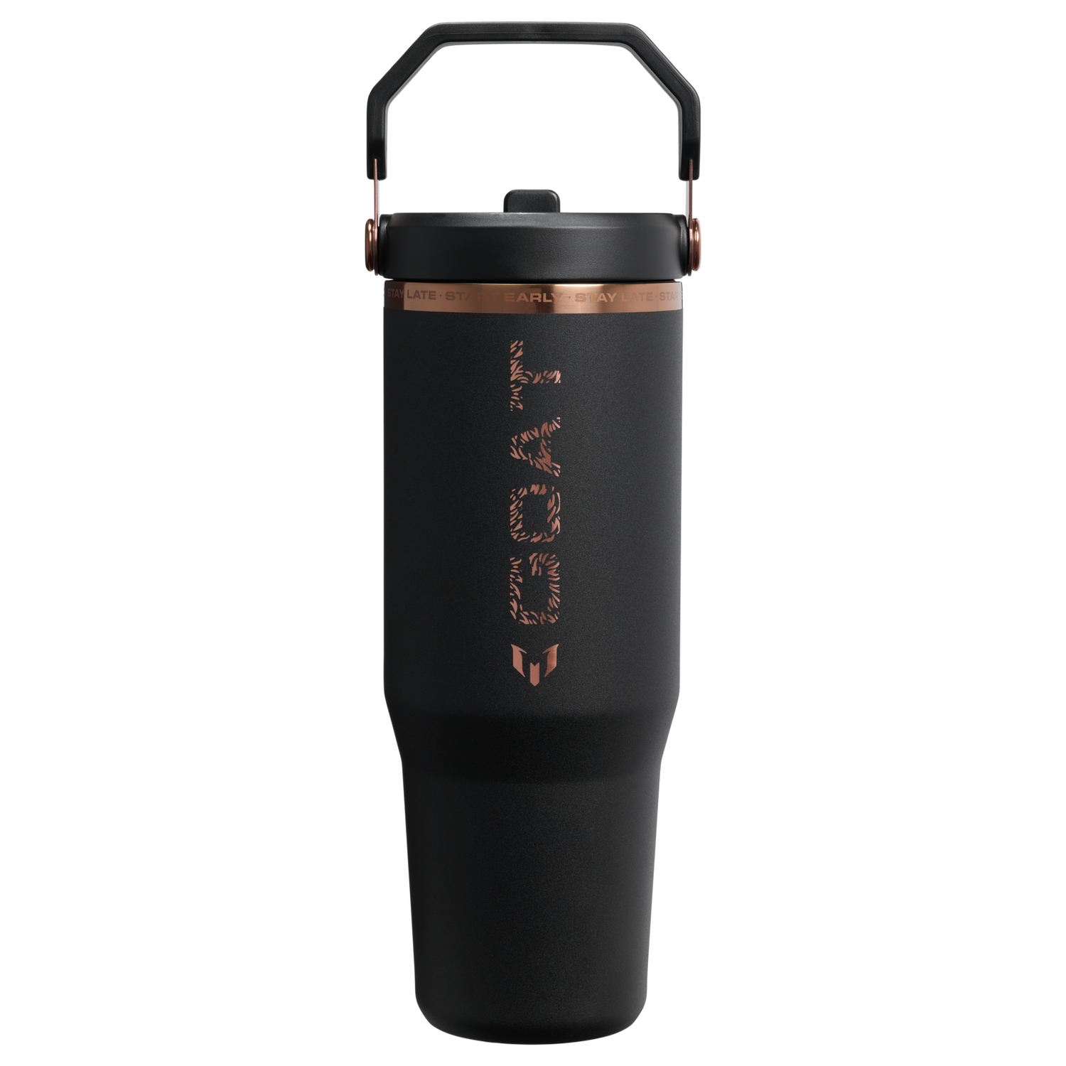 Stanley 1913 The Messi x Stanley  IceFlow™ Flip Straw Tumbler 30 OZ in Messi GOAT Black | View 1