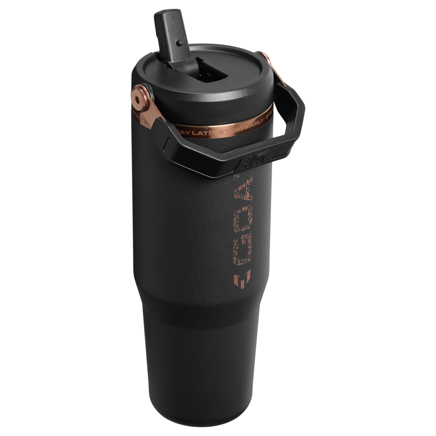 Stanley 1913 The Messi x Stanley  IceFlow™ Flip Straw Tumbler 30 OZ in Messi GOAT Black | View 1