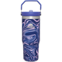 Swatch for Stanley 1913 The IceFlow™ Flip Straw Tumbler 30 OZ in Lapis Swirl
