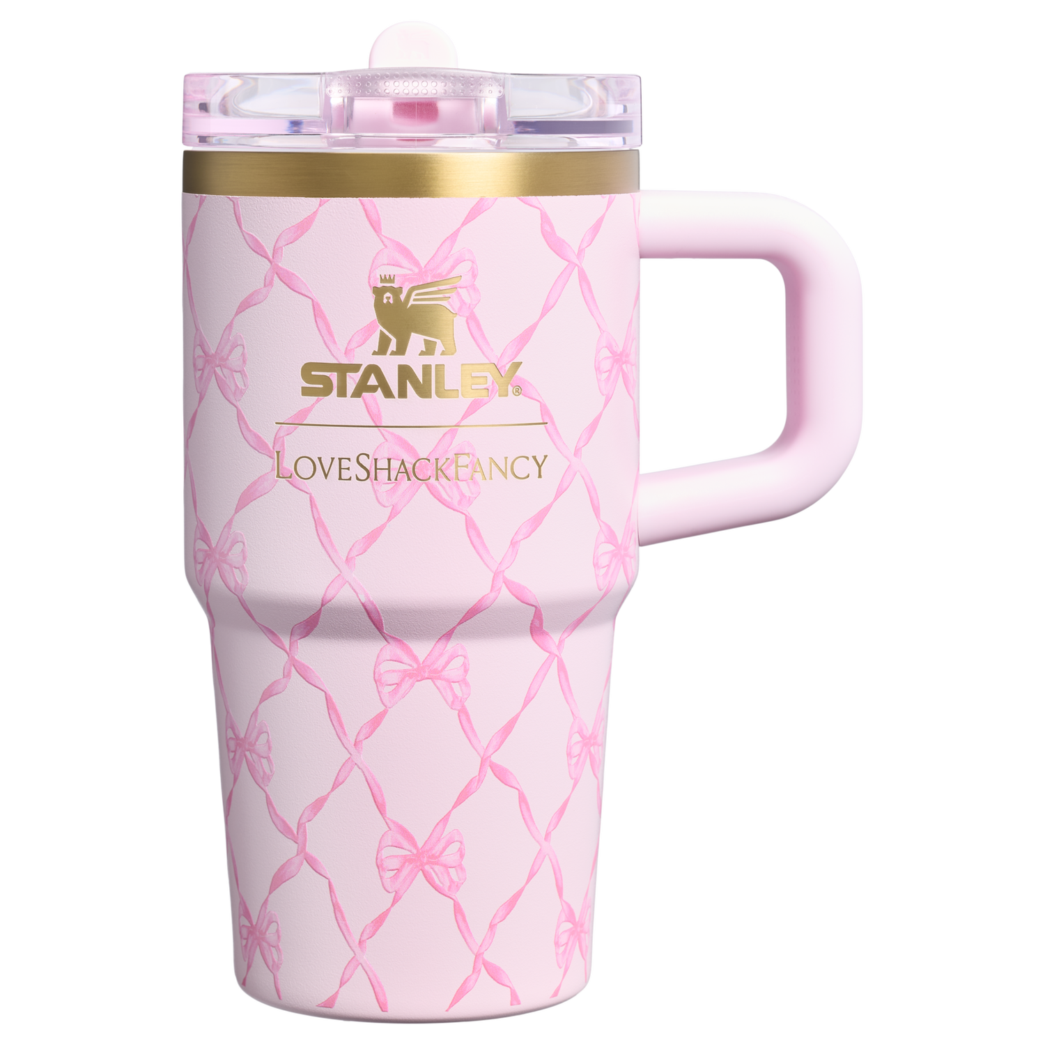 Stanley 1913 Stanley 1913 x LoveShackFancy Holiday The Quencher® Details ProTour Tumbler Set 2-pack in Baby Bow Pink Peppermint | View 5