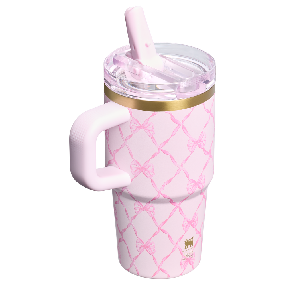 Stanley 1913 Stanley 1913 x LoveShackFancy Holiday The Quencher® Details ProTour Tumbler Set 2-pack in Baby Bow Pink Peppermint | View 6