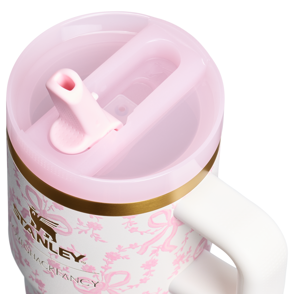 Stanley 1913 Stanley 1913 x LoveShackFancy Holiday Quencher® ProTour Flip Straw Tumbler 20 OZ in Coquette Bow Chantilly | View 3