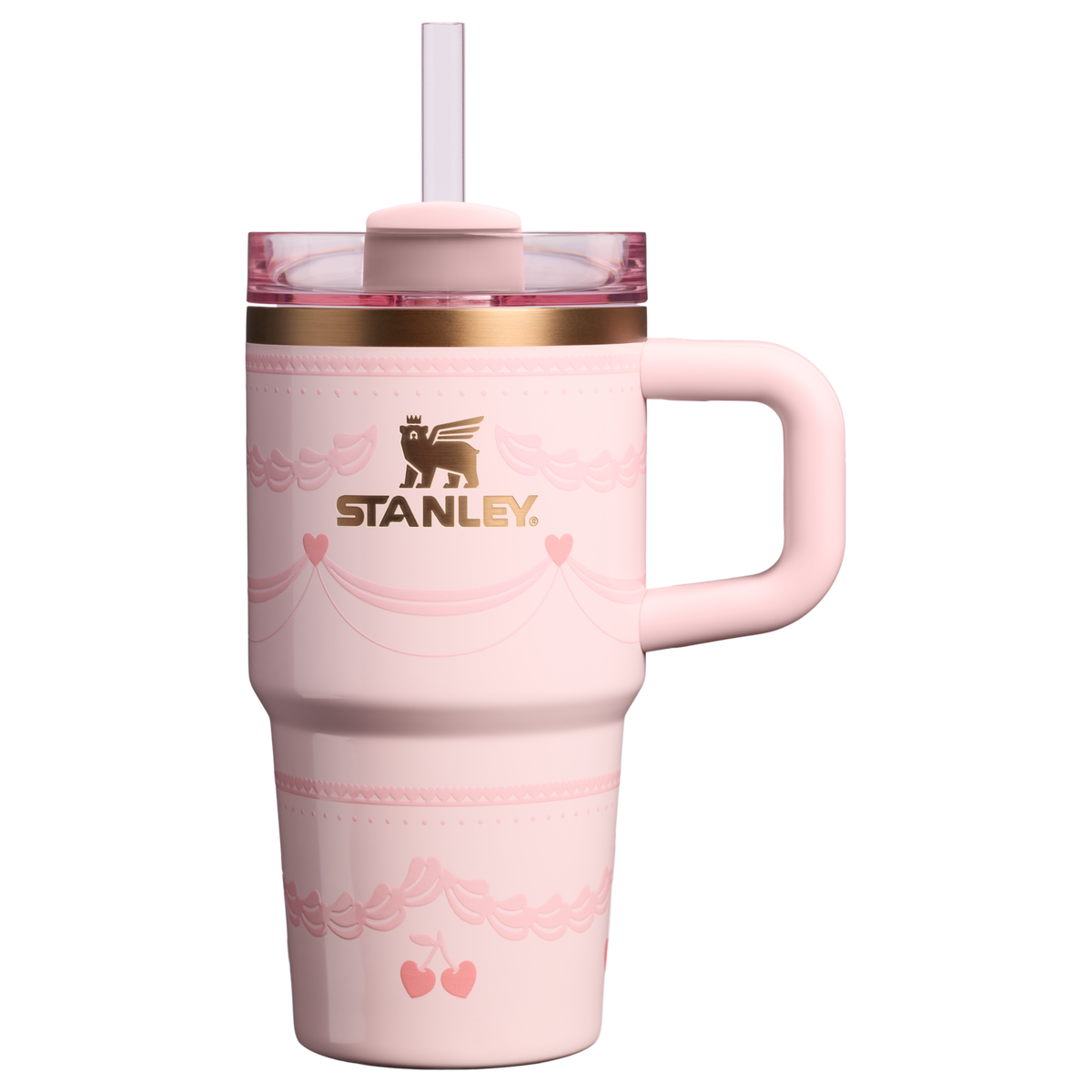 Stanley 1913 The Valentine’s Day Quencher H2.0  FlowState™ Tumbler | 20 OZ in Pink Velvet Cake