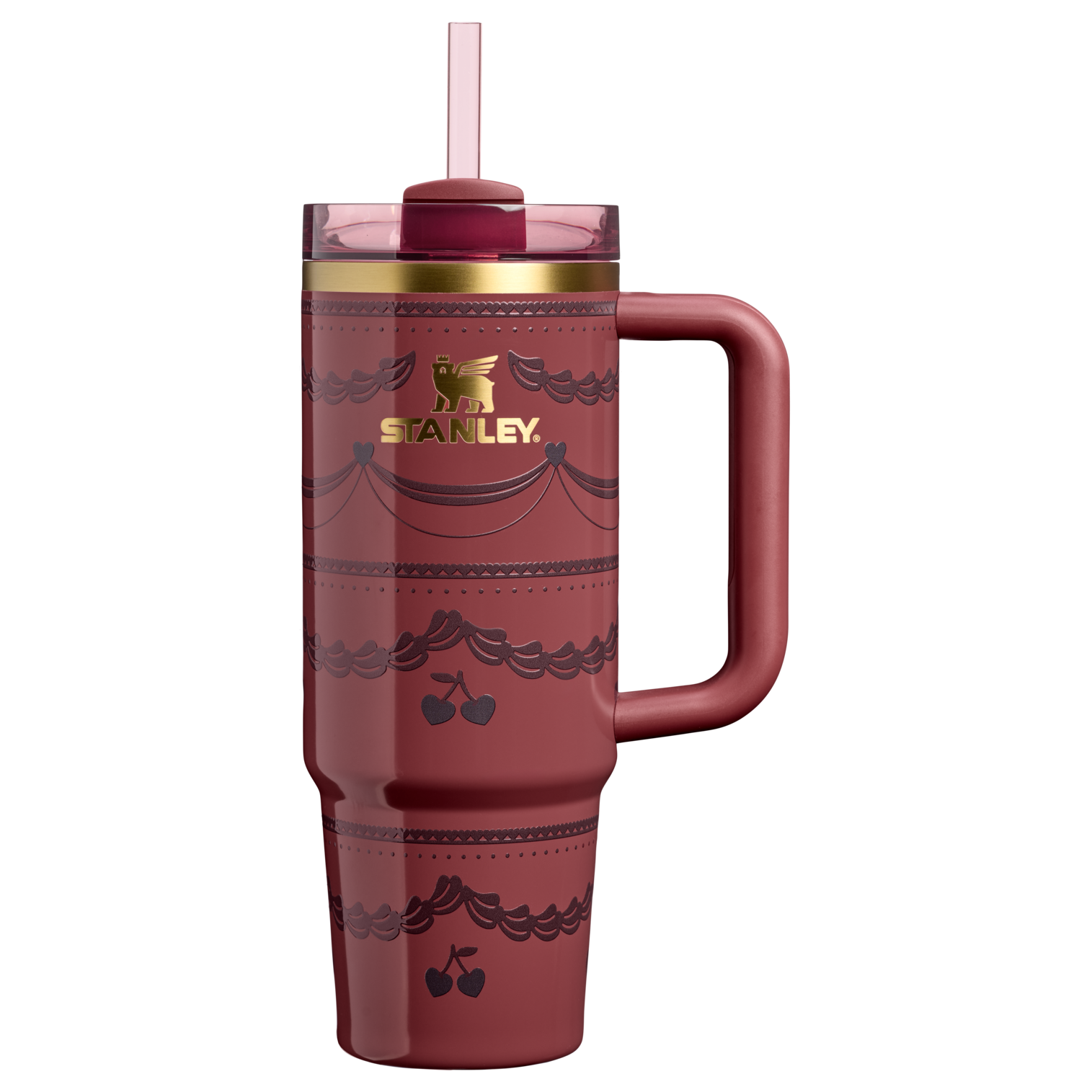 Stanley 1913 The Valentine’s Day Quencher H2.0 Flowstate™ Tumbler 30 OZ in Red Velvet Cake
