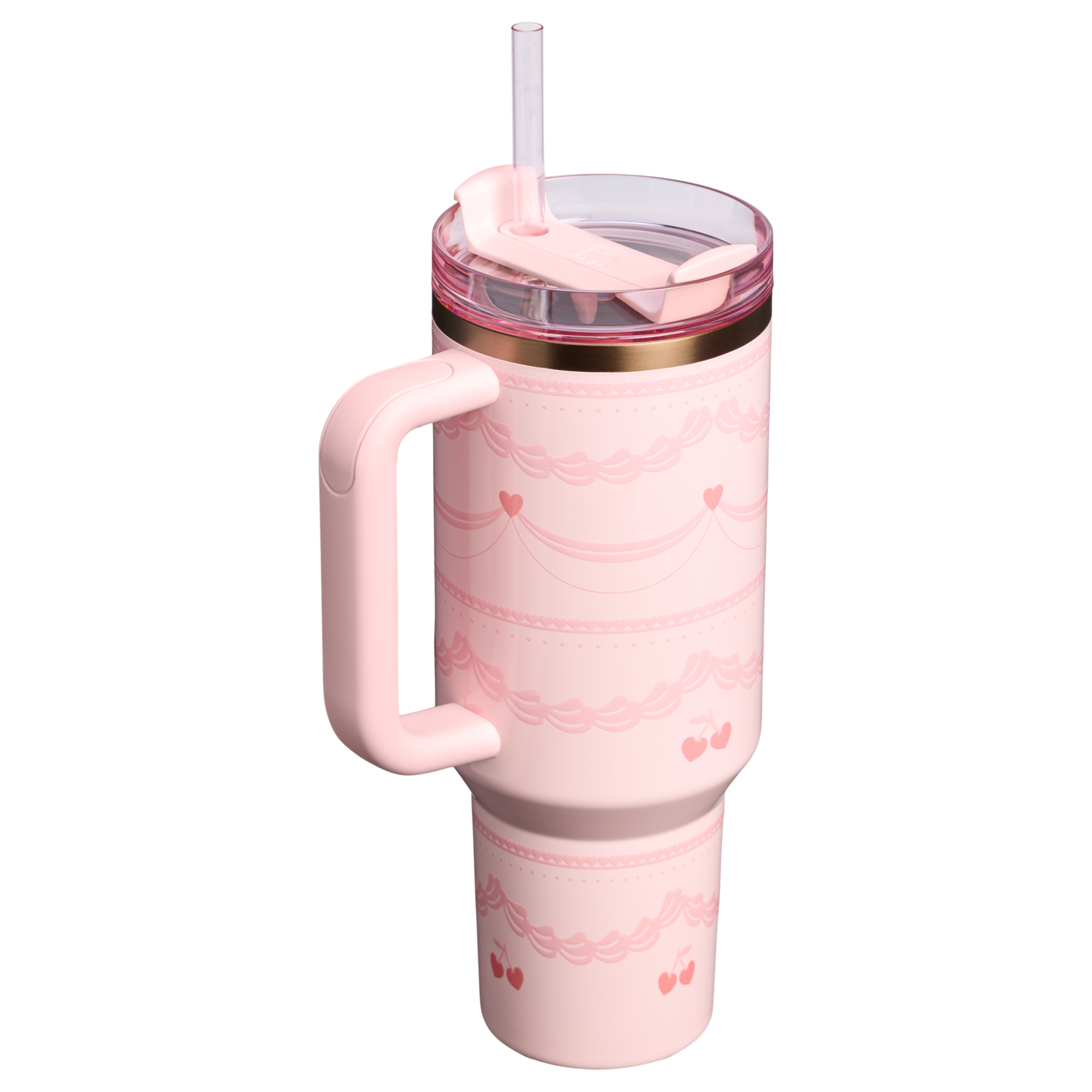 Stanley 1913 The Valentine’s Day Quencher H2.0 Flowstate™ Tumbler 40 OZ in Pink Velvet Cake | View 1